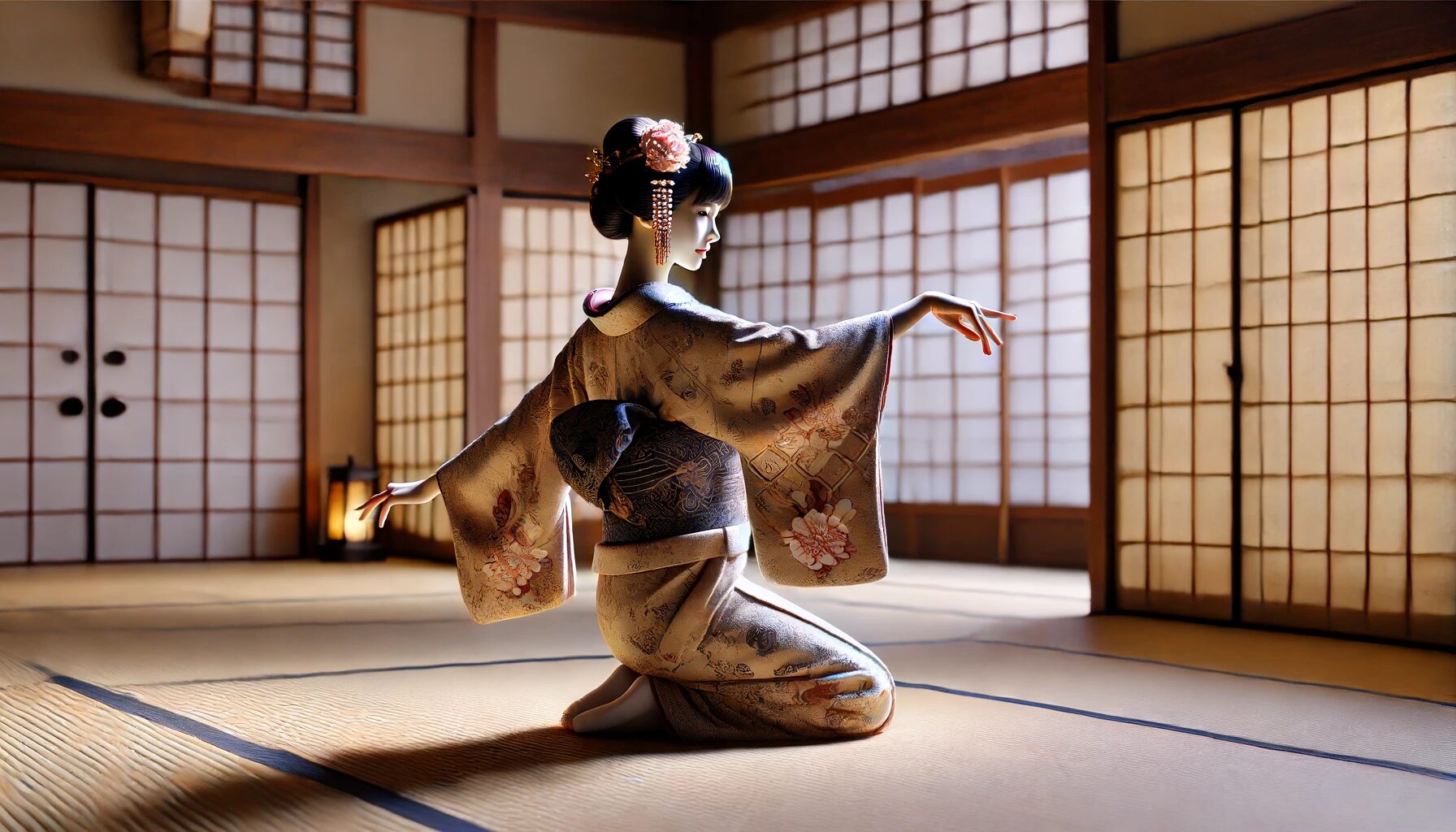日本舞踊を踊っている姿